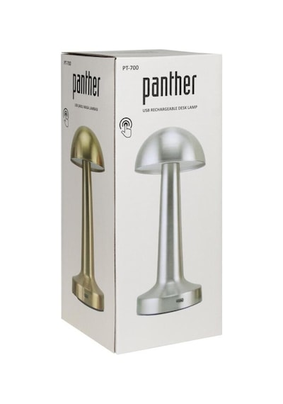 Panther Pt-700 Silver Mantar Tasarım Şarjlı Lamba 3 Farklı Işık Dokunmatik Masa Lambası Renkli