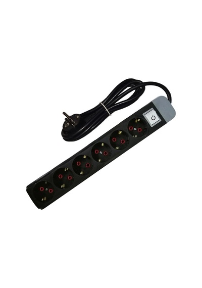 Asgrup-as61ak 6lı Akım Korumalı Priz 1.5 Metre Anahtarlı 150 Joule