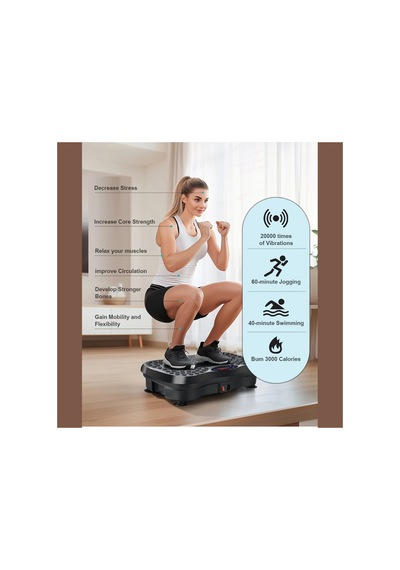 Titreşim Egzersiz Makinesi Antrenman Standı Vibrating Plate - 2x Direnç 4d Bluetooth Uyumlu Diğer