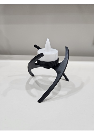 Modern Dekoratif Tealight Işıklı Mum Siyah