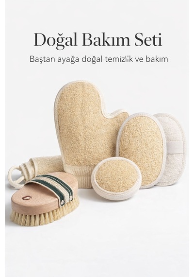 5 Parça Doğal Vücut & Yüz Bakım Seti Komple Yenileyici Paket