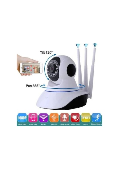 Teknomila Gece Görüşlü Hd 360 Derece Wifi Ip Bebek Ve Güvenlik