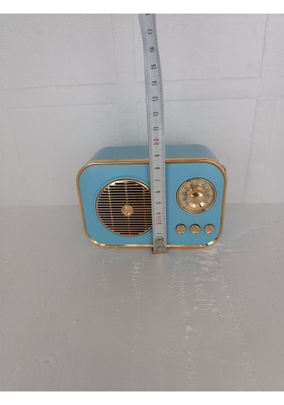 Speaker Fm Radyo Bluetooth Hoparlör Mp3 Çalar Usb Tf Aux Ses Bombası Kablosouz Hoparlör - Mavi- Tek