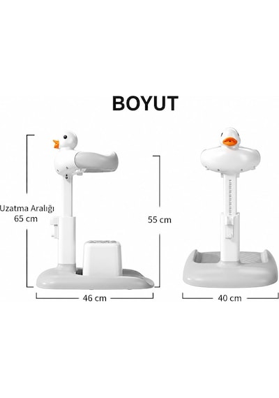Ayarlanabilir Bebek Banyo Destek Standı Kaymaz Tabanlı Ergonomik Ördek Tasarımlı Bebek Banyo Istasyonu Diğer