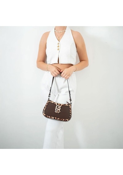 Çapraz Çanta Kadın Silver Polo 1132-47935 Sılver Polo Çapraz Bayan Çantası M105 Kahve-mat Kahve-leop Çok Renkli