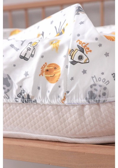 Baby %100 Pamuk Astronot Bebek Nevresim Takımı - Antrasit