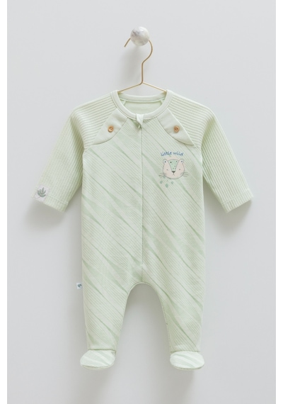 Caramell Good Baby Önden Fermuarlı Tulum Yeşil