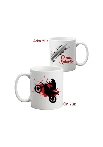 En İYi Motorcu Hediyesi İSim Baskılı Kupa Bardak