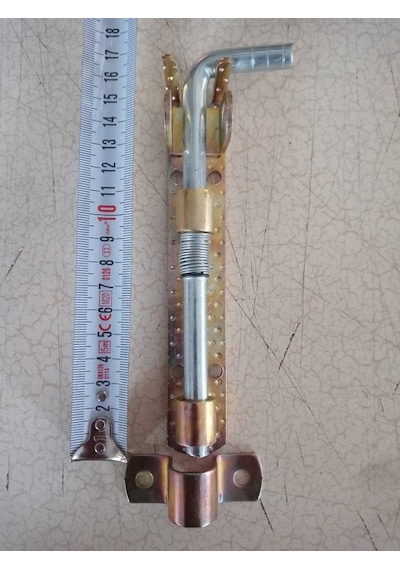 15 Cm Yaylı Sürgü asma Kilit Takmalı Ve 6 Adet Vida
