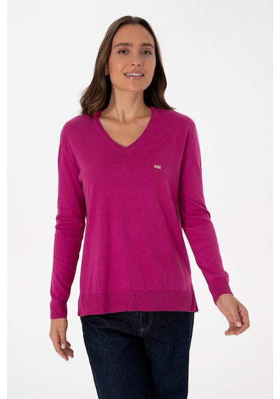 U.s. Polo Assn. Kadın Kazak /triko 50313598-vr252 Fusya Melanj