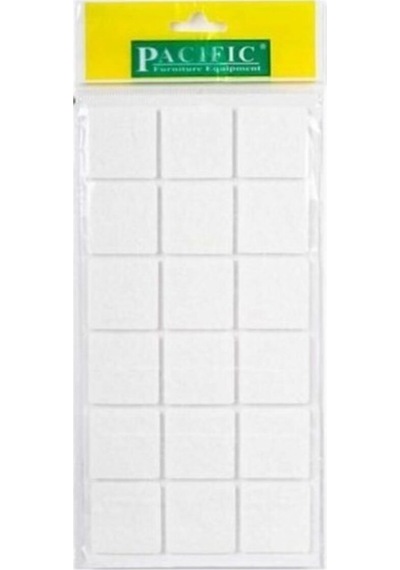Kare Yapışkanlı Beyaz Keçe 30 Mm X 30 Mm 21'li Plastik Çok Renkli Diğer