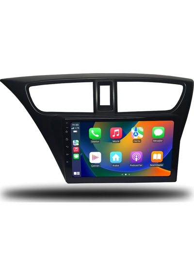 Honda Civic Uyumlu Hb Euro 2013-2017 8+256 Gb Android Multimedya Sistemi Yazılımsal 9"