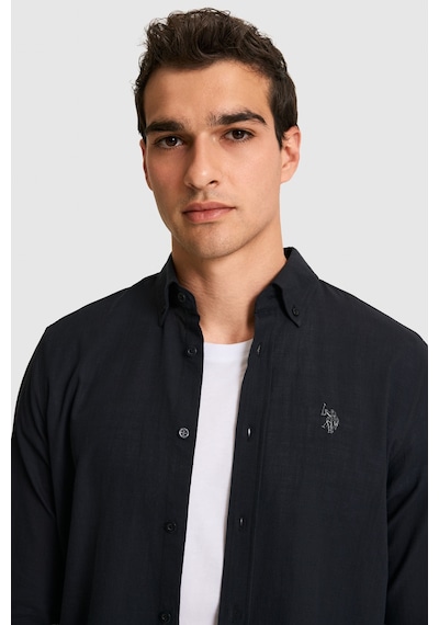 U.s. Polo Assn. Erkek Siyah Gömlek Basic 50324660-vr046