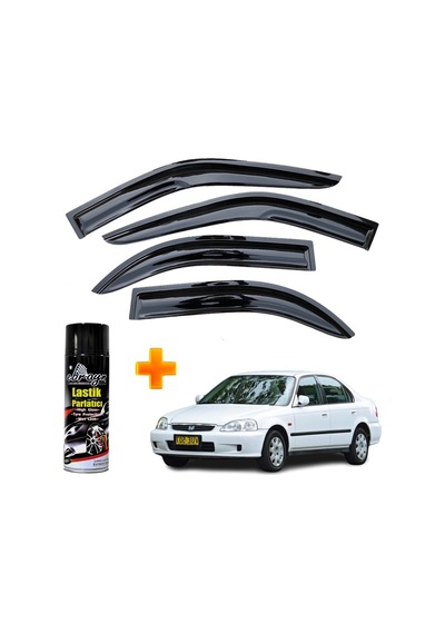 Honda Civic Mügen Cam Rüzgarlığı Sedan 1996-2001 Arası 4 Lü Takım +500ml Lastik Parlatıcı