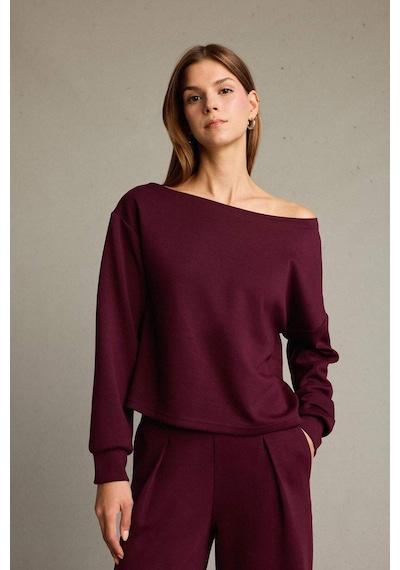 Defacto Kayık Yaka Modal Sweatshirt G2914ax25aubr115 Bordo