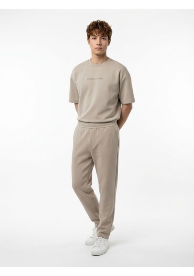 Baggy Fit Erkek Eşofman Altı Taş