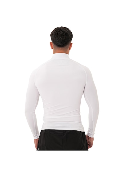 Musclecloth Tech Mock Uzun Kollu T-shirt Beyaz Beyaz