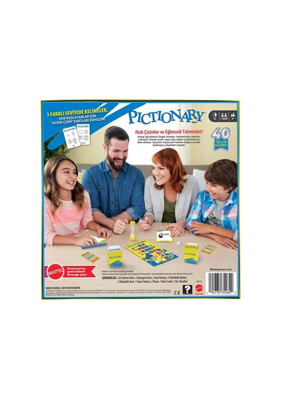 Jkr18 Pictionary Kutu Oyunu Çok Renkli