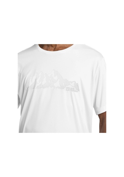 Jack Wolfskin Jack Wolfskın Peak Graphıc T M Erkek Mtn Stark White T-shırt A63269-t0274 Beyaz
