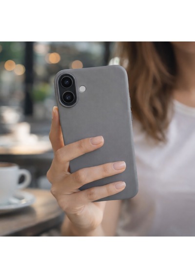 Apple Apple iPhone 17 Uyumlu Kılıf Renkli Lansman İçi Kadife Yumuşak Kamera Yükseltili Silikon Gri
