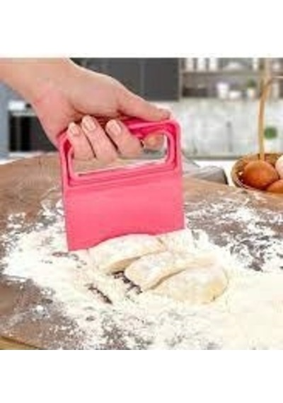 Saplı Hamur Kesici - Kazıyıcı Plastik Spatula 5468