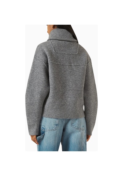 Represent Polar Half-zip Knit Sweater, Gri Lüks Yarım Fermuarlı Triko