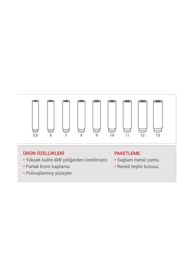 Dht 9 Parça 1/4 Uzun Lokma Takımı -d02061109