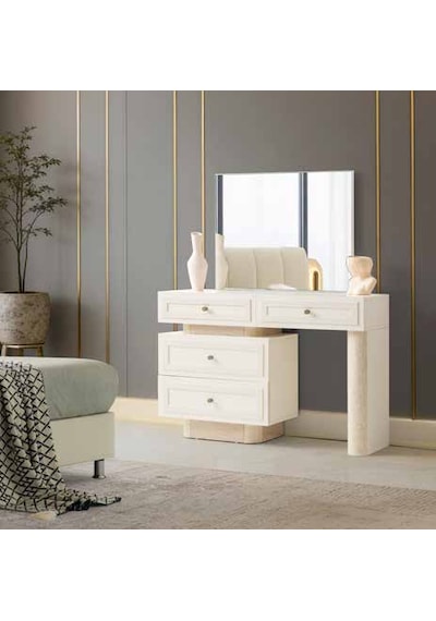 Lucca Tamamı Mdf Membranlı Kapaklı Reflekte Camlı Yatak Odası Takımı Baza Ve Yatak Hariç Başlık Dahil