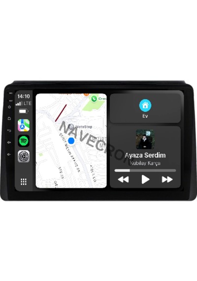 Renault Express 2021+ 9" Uyumlu Androıd Multimedya Gerçek 2/32 Kablosuz Carplay Geri Görüş Kameralı 10"