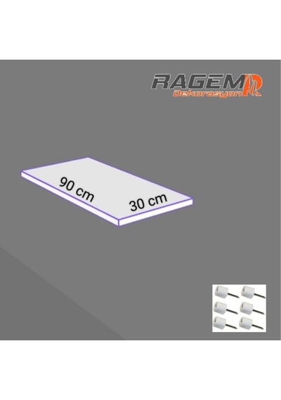 30x90 Beyaz Ahşap Raf Dolap İçi Raf