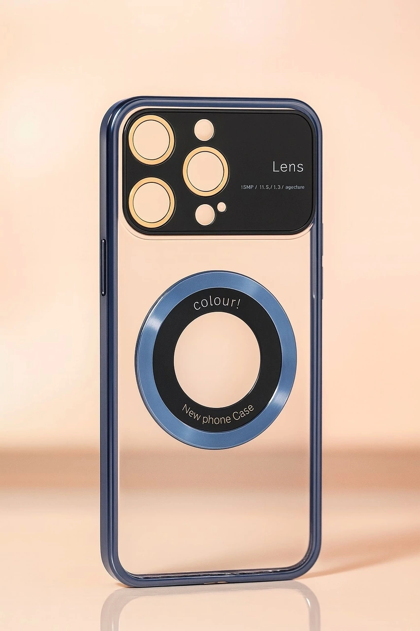 Apple Uyumlu iPhone 15 Pro Kılıf Kamera Korumalı Magsafe Colourl Mavi