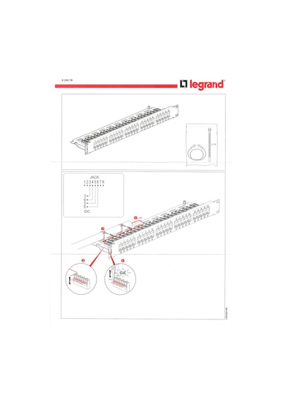 033579 Legrand 50 Port Telefon Patch Paneli