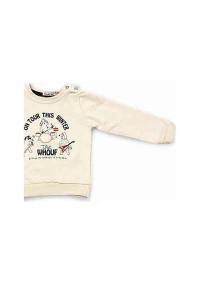 Cantoy Erkek Bebek Winter Yazılı Pamuklu Sweatshirt-14658 Gri