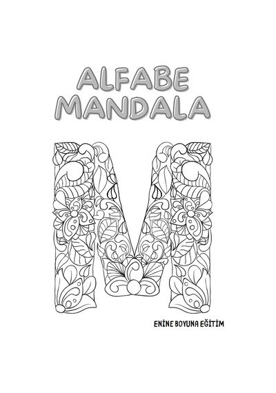 Alfabe Mandala Boyama Kitabı