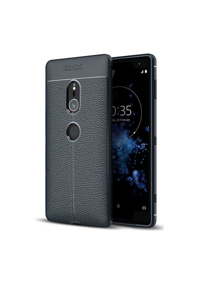 Sony Xperia Xz2 Kılıf Deri Görünümlü Renk Atmayan Dayanaklı Silikon Kapak Niss