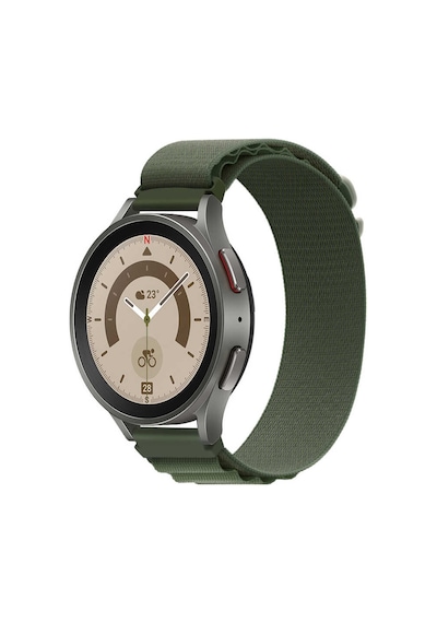 Ekılıf - Huawei Watch Gt3 42mm Uyumlu - Kordon 20mm Hasır Kordon Krd-74 - Yeşil