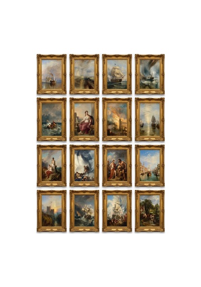 J.m.w. Turner Tabloları 16'lı Sticker Seti Laptop Defter Ajanda Etiketi Çok Renkli