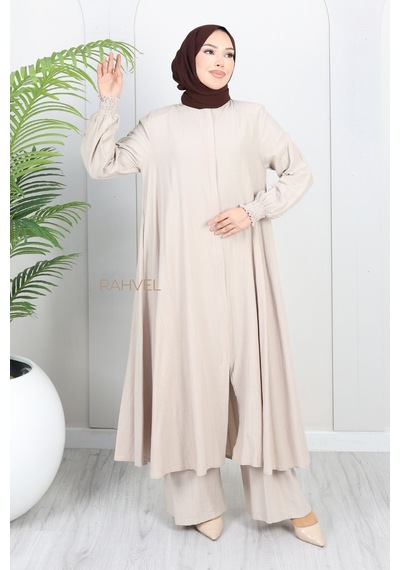 Rahvel Umre Takımı Viskon Kumaş Tunik Pantolon Bir Arada Terletmez İç Göstermez Taş Rahvel Umre Takımı Viskon Kumaş Tunik Pantolon Bir Arada Terletmez İç Göstermez Taş