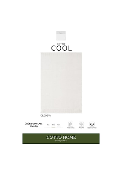 Cotto Cool Cl005w Modern Desen Akrilik Beyaz Pamuk Tabanlı Salon Koridor Oturma Yatak Odası Halısı
