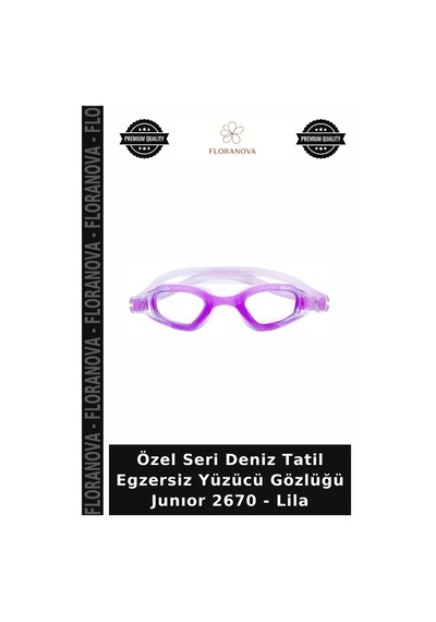 Özel Seri Deniz Tatil Egzersiz Yüzücü Gözlüğü Junıor 2670 - Lila