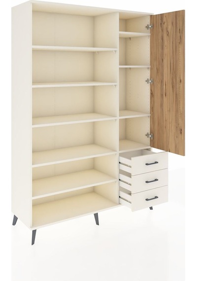 Hyperion Dolap 9 Raflı 3 Çekmeceli Tek Kapaklı 132x44x195 Aytaşı-çam/aytaşı Atlas Çam/aytası Hyperion Dolap 9 Raflı 3 Çekmeceli Tek Kapaklı 132x44x195 Aytaşı-çam/aytaşı Atlas Çam/aytası