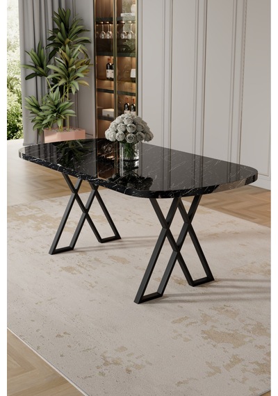 Canisa Kaye Serisi Mdf 90x168 Siyah Mermer Desen Mutfak Masası Takımı 6 Siyah Sandalye Masa Siyah Mermer Desen Sandalye Siyah Canisa Kaye Serisi Mdf 90x168 Siyah Mermer Desen Mutfak Masası Takımı 6 Siyah Sandalye Masa Siyah Mermer Desen Sandalye Siyah