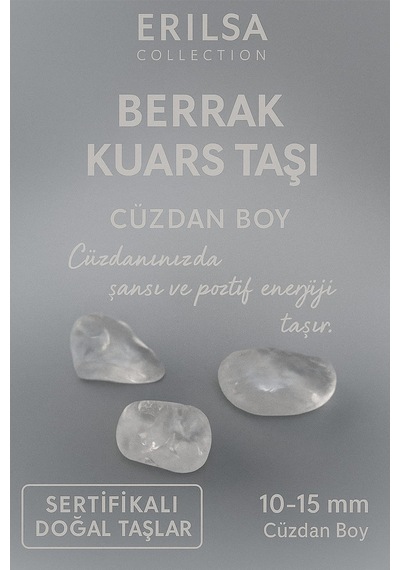 Sertifikalı Berrak Kuvars Taşı Kütle 10-15 Mm Cüzdan Boy Poziti