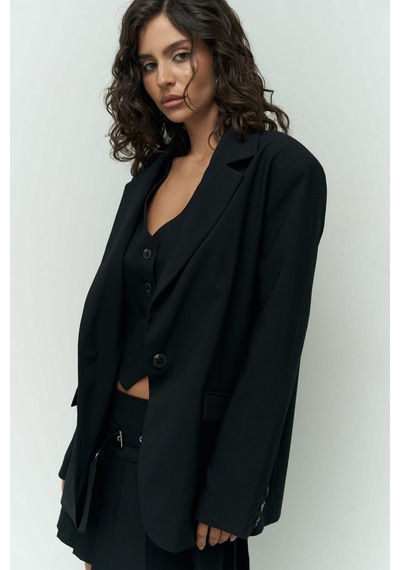 Mai Studios Co. Pietro Yelekli Siyah Blazer Siyah