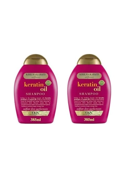 Keratin Yağı İçeren Şampuan, 385 Ml, 2'li Paket