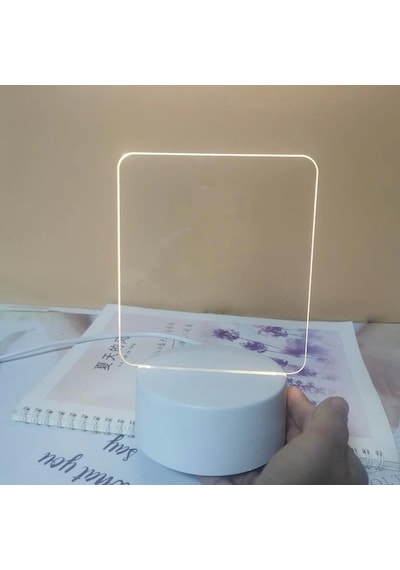 Led Çizim Tableti Gece Lambası Beyaz
