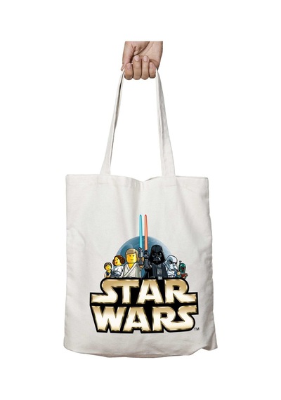 Art Hediye Star Wars Lego İki Taraf Kalıcı Yıkanabilir Okul Plaj Omuz Bez Çanta Çok Renkli