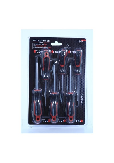 200 Mm Torx Tornavida Seti 6'lı S2 Çelik Profesyonel