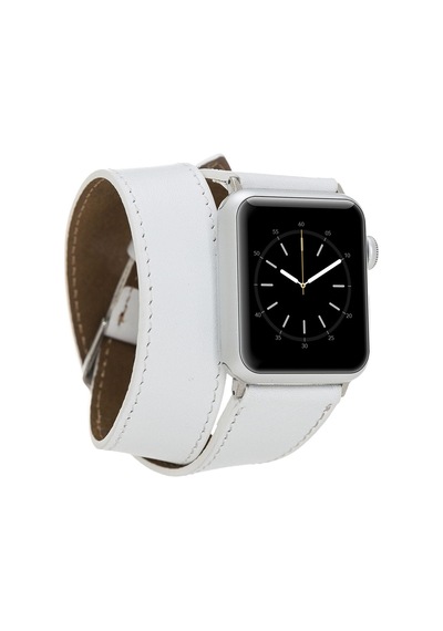 Bouletta Apple Uyumlu  Watch Deri Kordon 38-40-41-42-44-45 MM Çift Tur