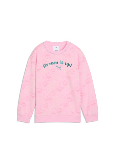 Puma X Gabbys Dollhouse Çocuk Baskılı Geniş Kesim Sweatshırt 634933 75 Pembe